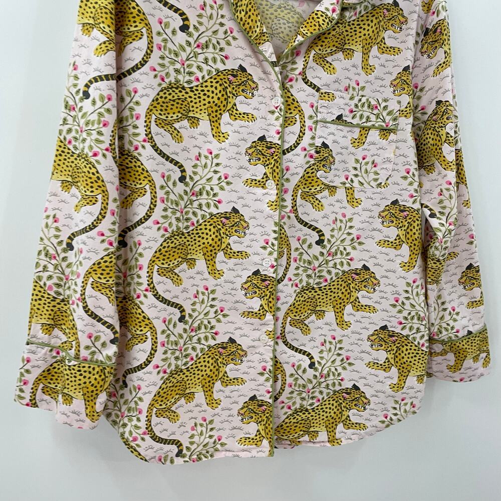 Printfresh Cheetah Bagheera Sleep Set Blush Pink Long Sleeve Pajamas M - Picture 5 of 16